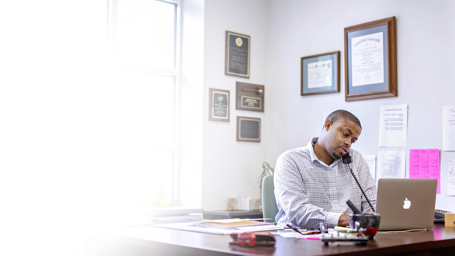 Person working in an office